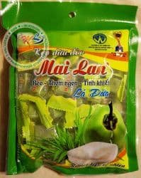 Конфеты (MAI LUAN LA DUA) - ириски натуральные с кусочками кокоса, кокосовым молоком и ананасными листьями - 250 гр. Пр-во Вьетнам.